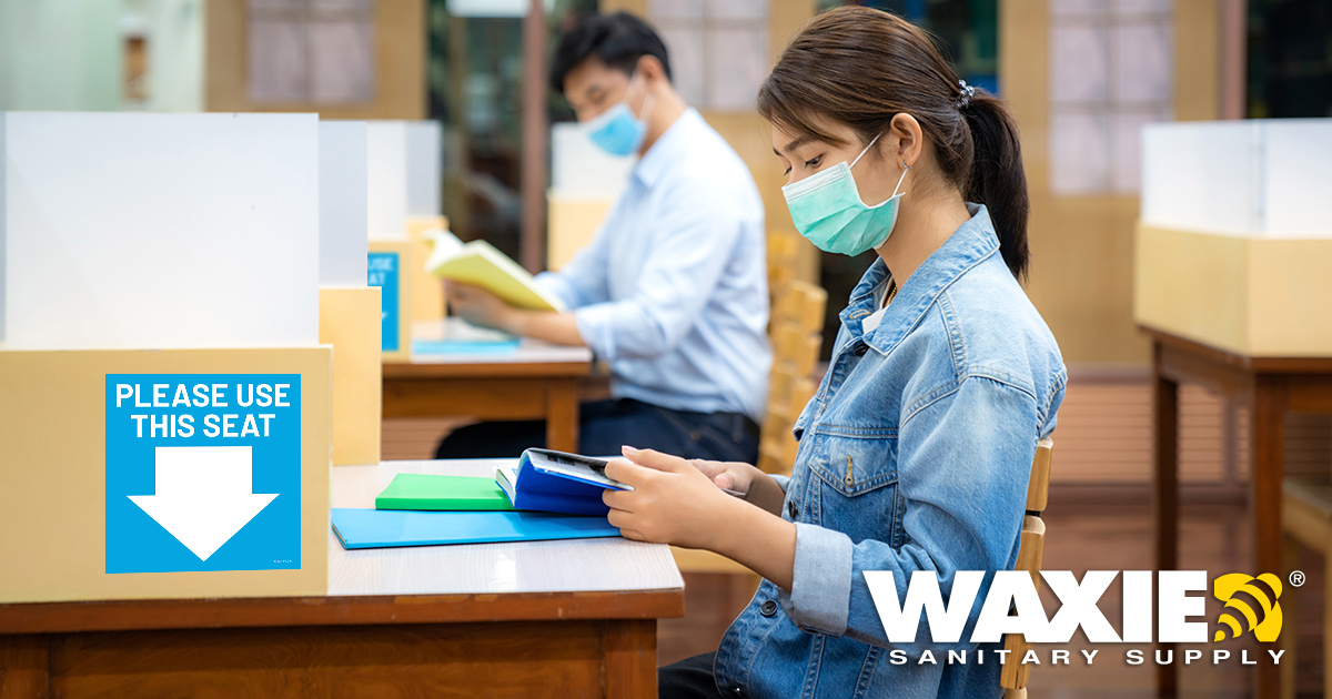 WAXIEbuzz's tweet photo. Visual cues, like #socialdistancing signage, make it easier for staff & guests to understand expectations & know how to navigate your building as you #reopen. Customizable & go-to options from @NACorp_twt make it quick & easy process: https://t.co/rjlLrXauSi https://t.co/R8Nn40SdZR