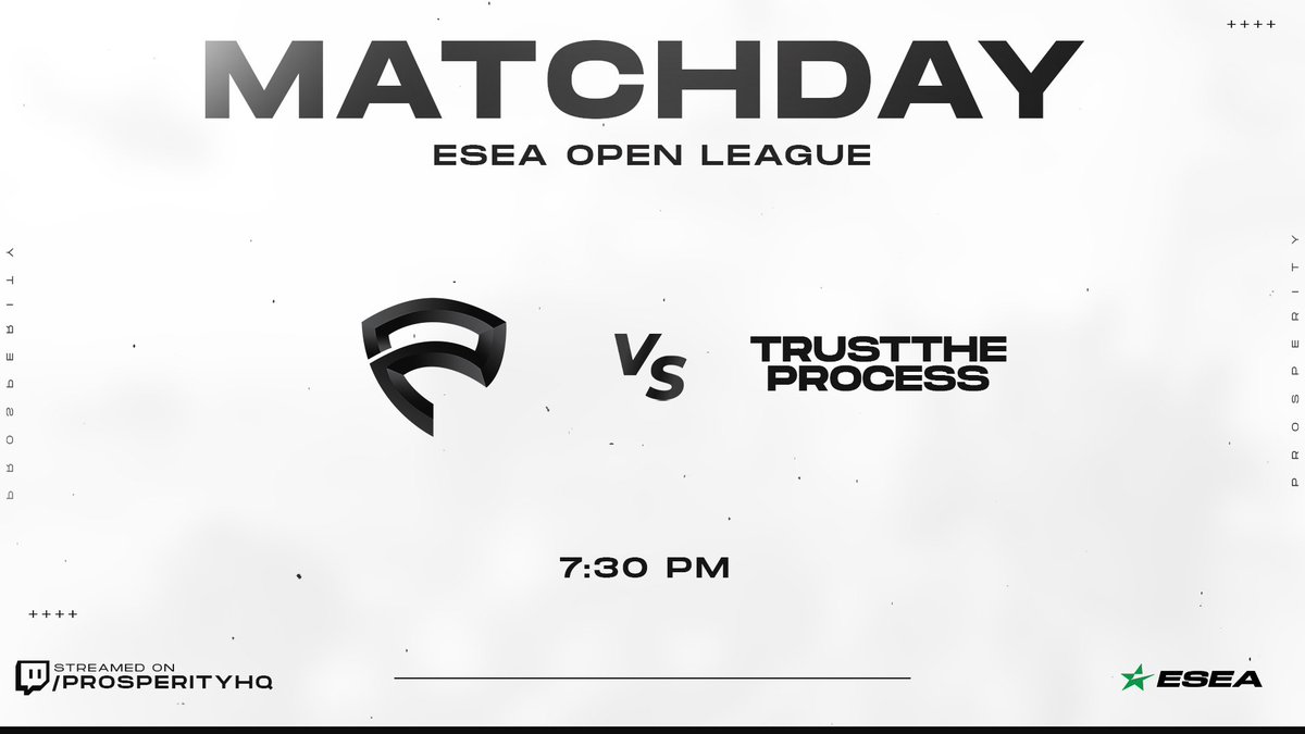 MATCH DAY! 

Tonight we fight for our place in playoffs. This match determines whether we make it or not.

🆚 'TrustTheProcess'
🕖 19:30GMT
🗺️ Nuke
🌐twitch.tv/ProsperityHQ

#ProsperTogether
