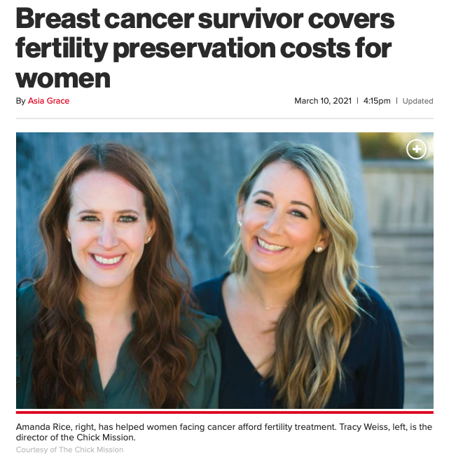 Thank you <a href="/nypost/">New York Post</a> for sharing the story of our nonprofit. We stand for #women facing a #cancer diagnosis during childbearing years. Most insurance policies do *not* cover #fertility preservation for patients who'll likely be infertile after they battle &amp; beat this disease.