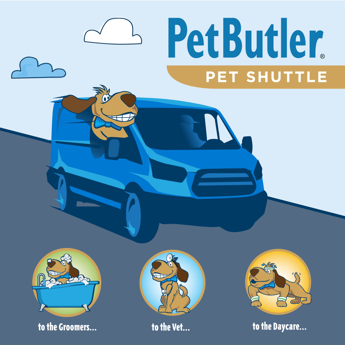 PoopFreeYard's tweet photo. With the world slowly returning to normal, you finally have places to be and so does your pup. Call Pet Butler Shuttle services at (630) 492-1687 to schedule your pick-up today! https://t.co/nTxD2desma #PetButler #PetShuttle #Shuttling #PetButlerShuttle https://t.co/L7h1CdD6bm