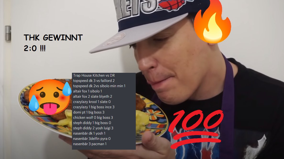 THKCREW's tweet photo. TURN UP!🔥🔥🔥

yesterday hatten wir ein d-d-d-delicious CB gegen @DR_ssbu SHEESH 💯💎💎💎

in einer head to heat situation konnte unser MVP nasenbär noch in letzter sekunde 7 stocks und den win holen SWAGGEDI SWAGGED UP MOIS🦾💯🔥👌😎

big GGS an DR, gerne wieder!!!

🍔🍔🍔🍟🍕 https://t.co/XxshpxSVvS
