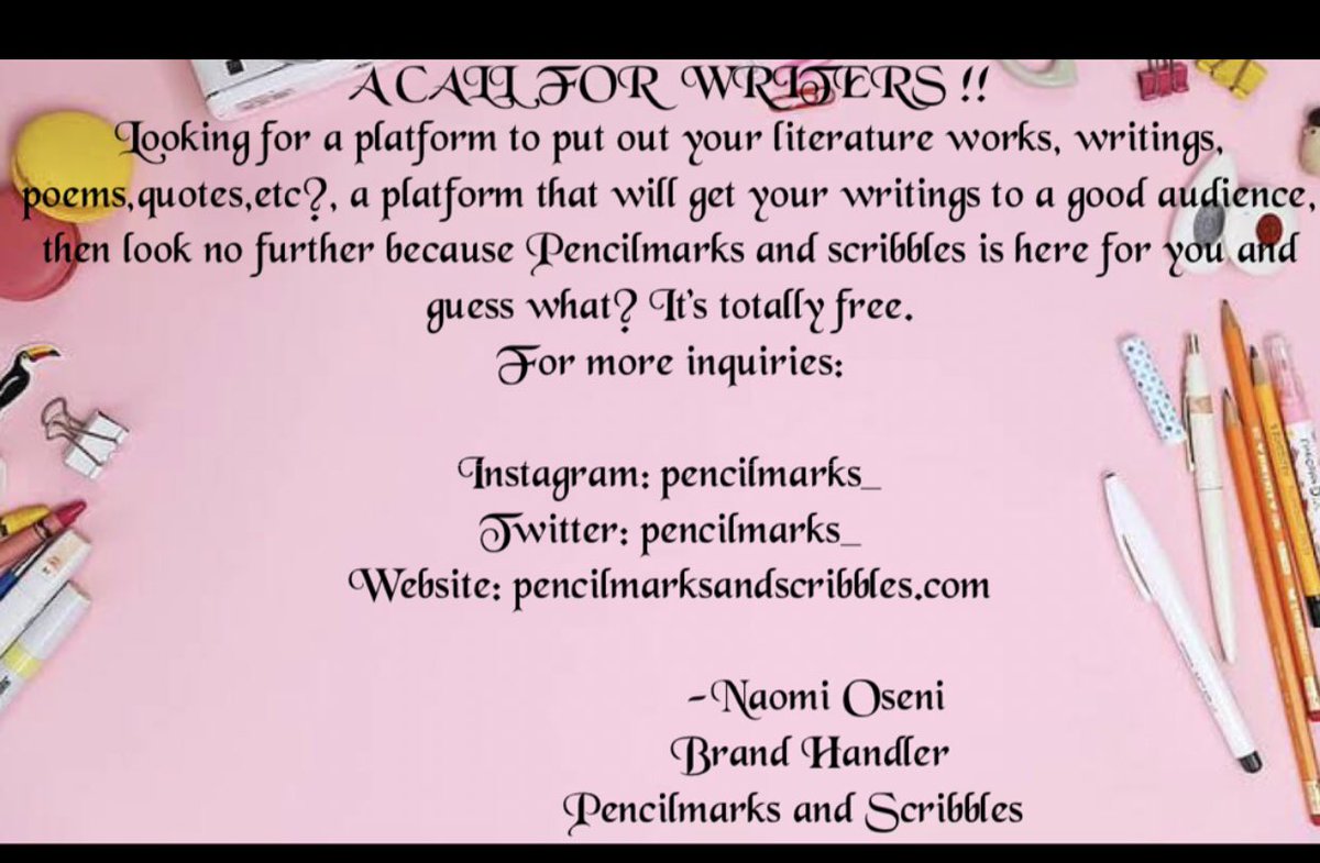 Pencilmarks || Scribbles Magazine tweet media