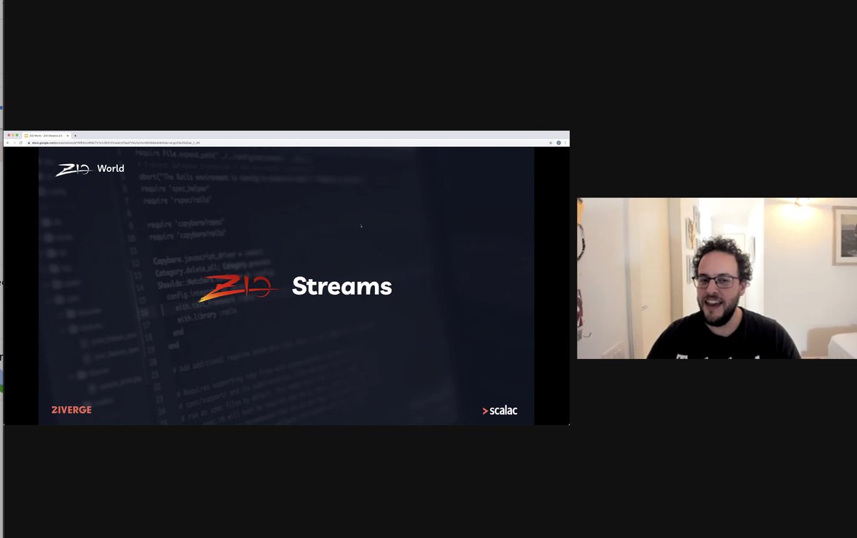 zivergetech's tweet image. Our own @iravid_  talking about taking #ZIO Streams to the next level 🙌🥳

#ZIOWorld @zioscala