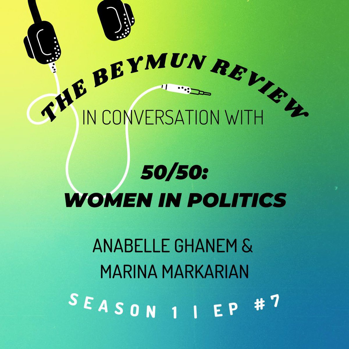 beymun2021's tweet photo. Episode 7 of The BEYMUN Review is out now! Listen everywhere you get your podcast fix✨With our very own SG &amp; USG of F&amp;D, we continue our celebration of #IWD21 at BEYMUN with a fruitful, necessary discussion of women in politics &amp; the workplace💚 Links to the podcast in our bio! https://t.co/SD3ujuizs4