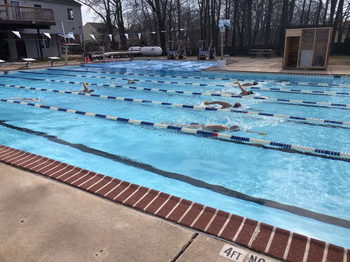 Perfect day for a little outdoor tapering swim practice.