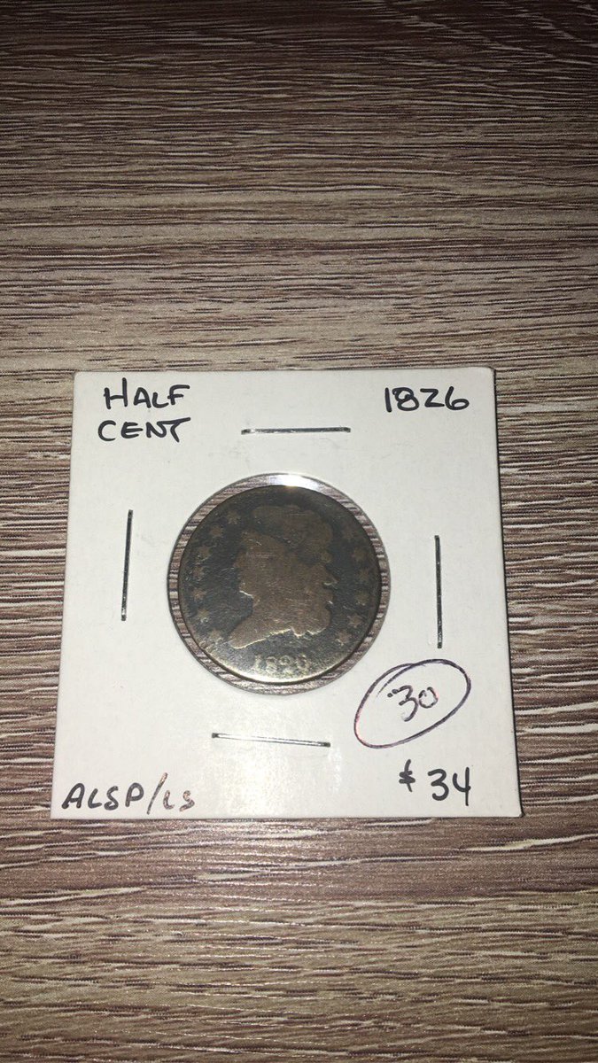 coinguy50's tweet photo. Pickups from todays trip to the local coin shop

1916 D Mercury
1807 Large Cent
1826 Half Cent
1856 Large Cent https://t.co/smLEE9Ja4V
