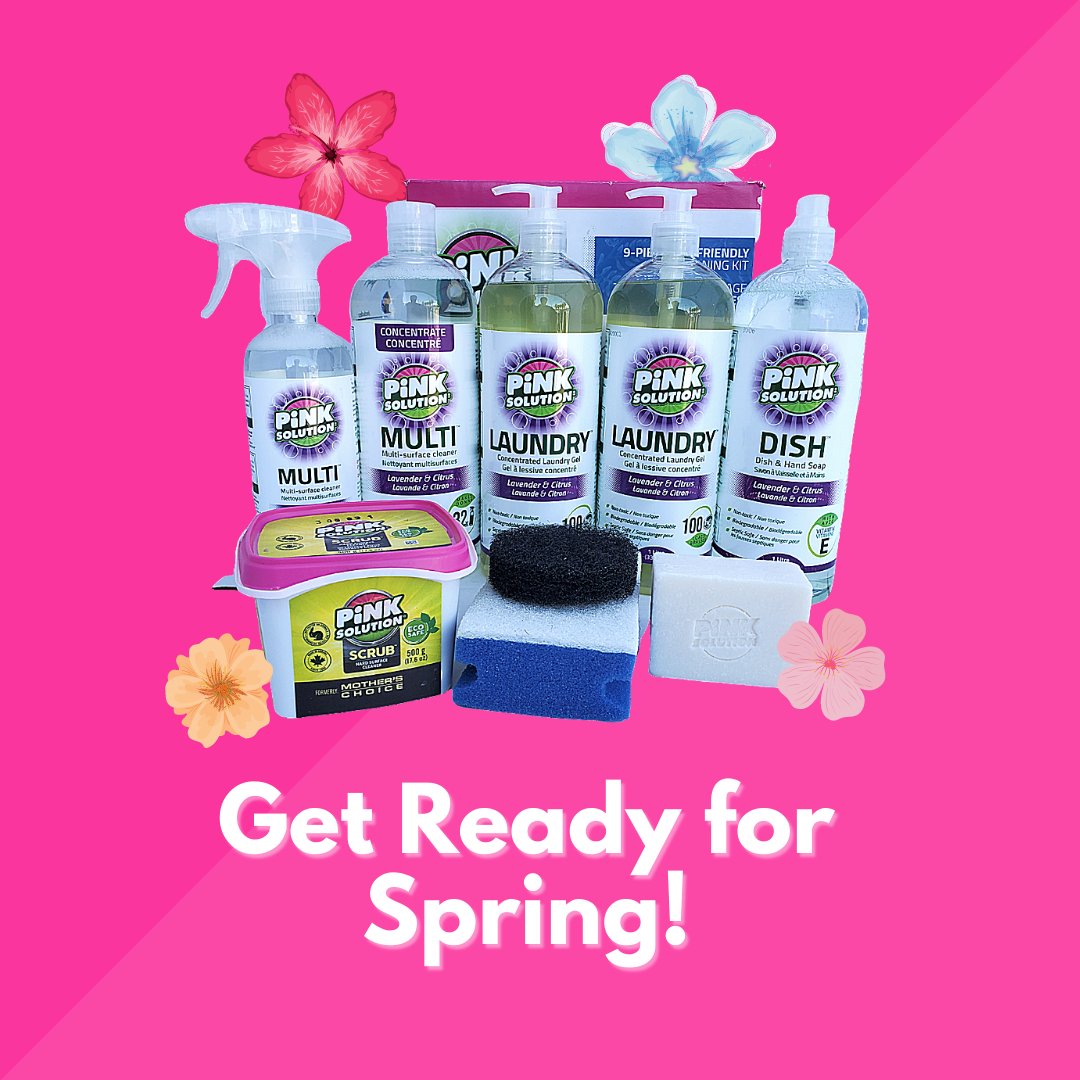 PinkSolution's tweet image. Step into Spring with everything you need to renew and refresh after the long winter! #pinksolution #spring #springcleaning