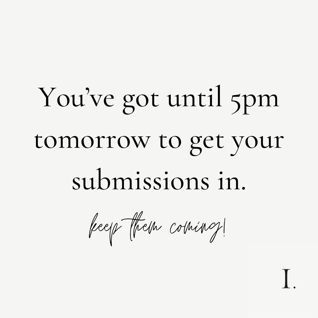 We have received lots of submissions over the past 5 days and we are absolutely loving watching them! 

If you are still to send a tape in please do and don’t miss out!

Deadline: 5pm TOMORROW! 
Please keep them coming 🤩❤️. 
#Interludelondon