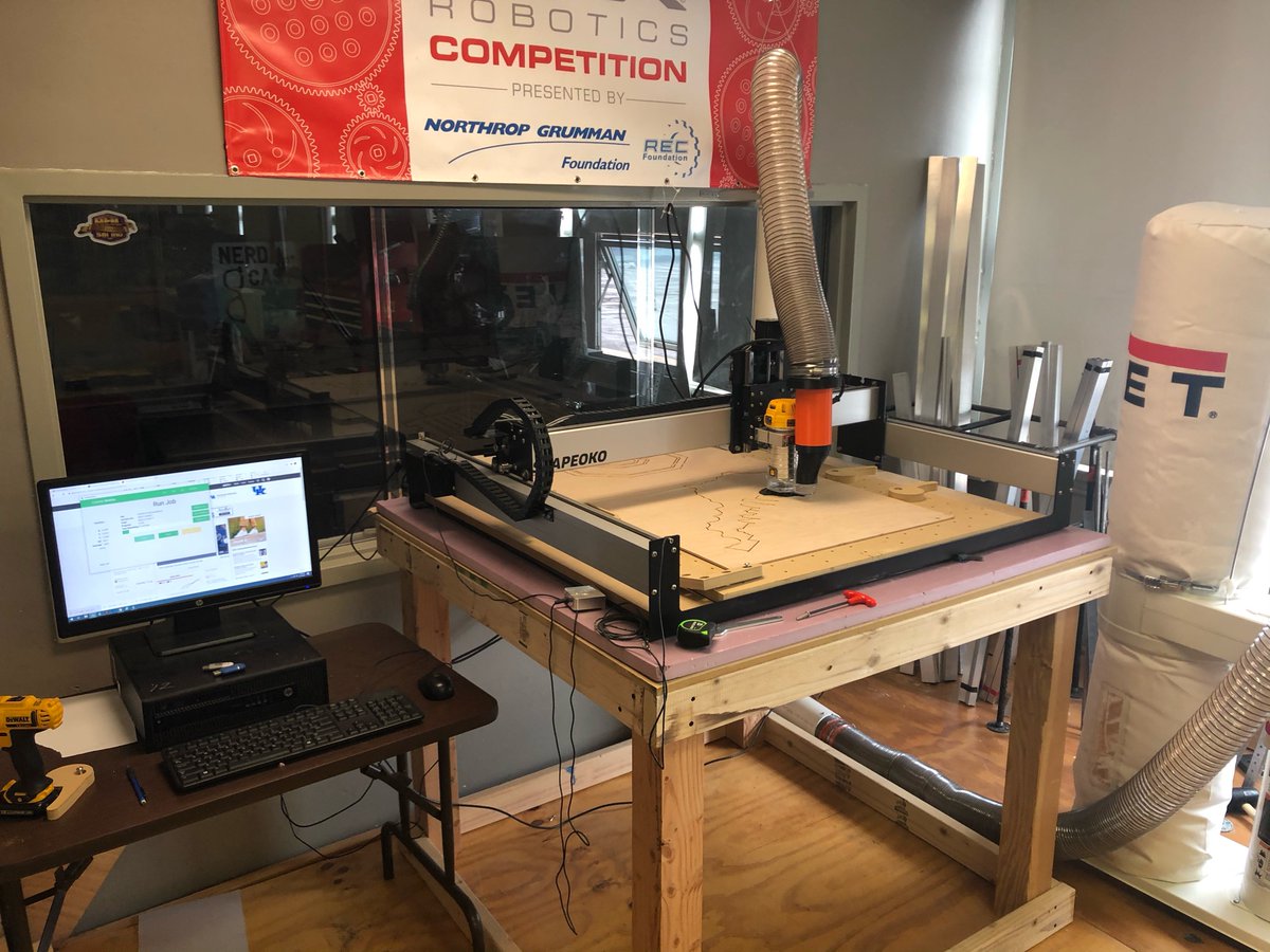Central_Colony's tweet photo. We’re a bit partial here, but no other school has this machine and you can create anything your heart desires! This woodcutter has been a fabulous asset to our makerspace and we’re just getting started! Come make with us! 🦾🦾🦾 https://t.co/ZXQhEbUbG8