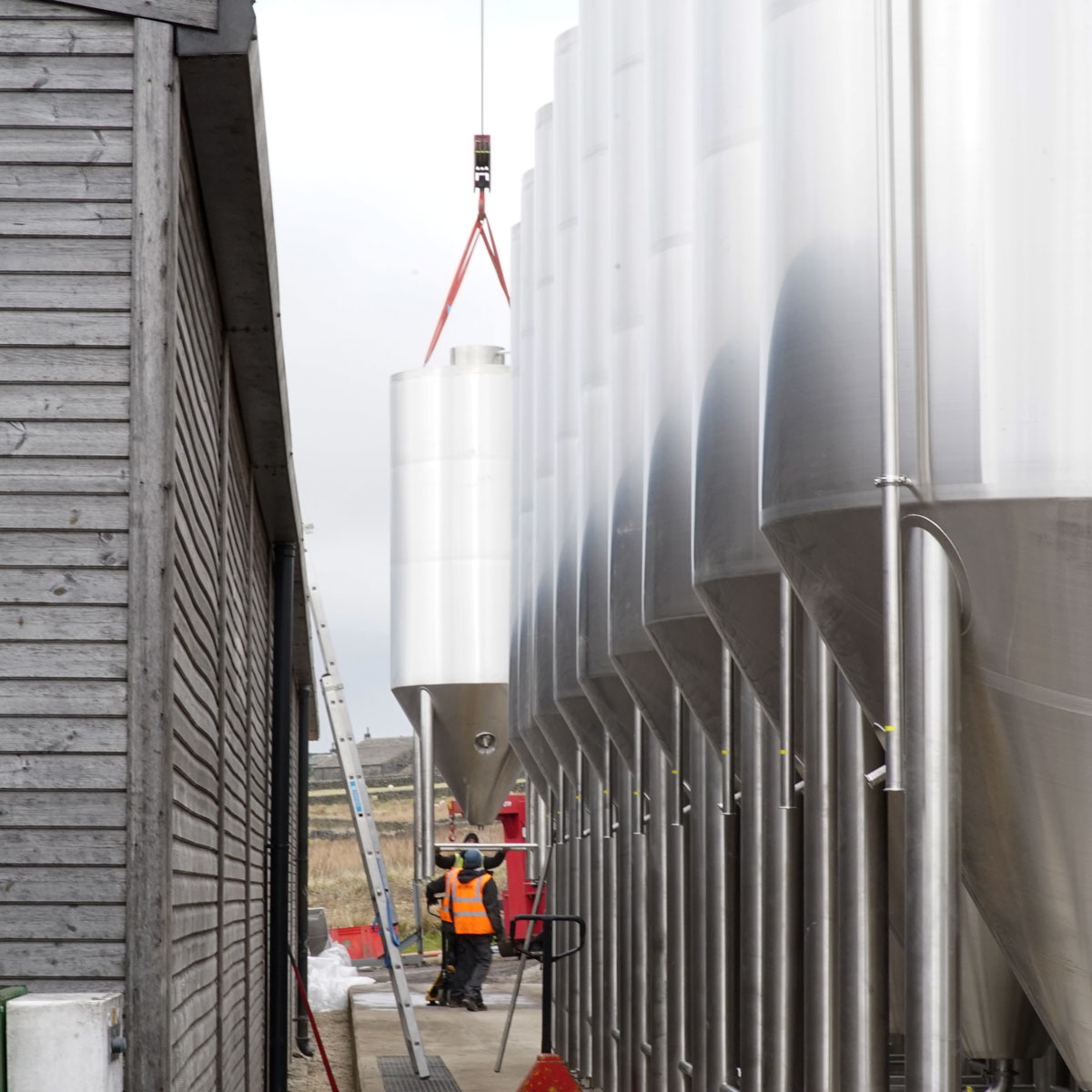 This week we've had <a href="/SSVLimited/">SSVLimited</a> with us installing 10 new DPV's which will increase our capacity by around 40%. 
More capacity, means more brewing and a lot of new beers.