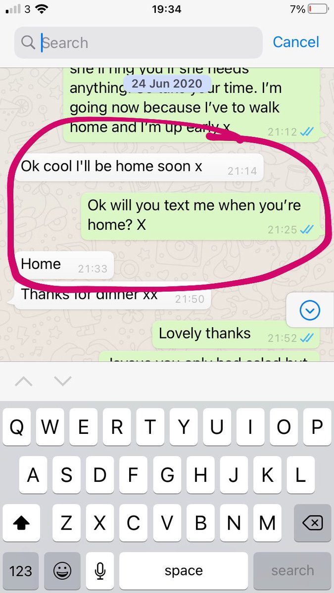 ‘Text me when you’re home’ - girls phones are full of these messages.  

And before texts I had to ring the house phone twice and hang up so my mam would know I’d arrived safely #SarahEverard
