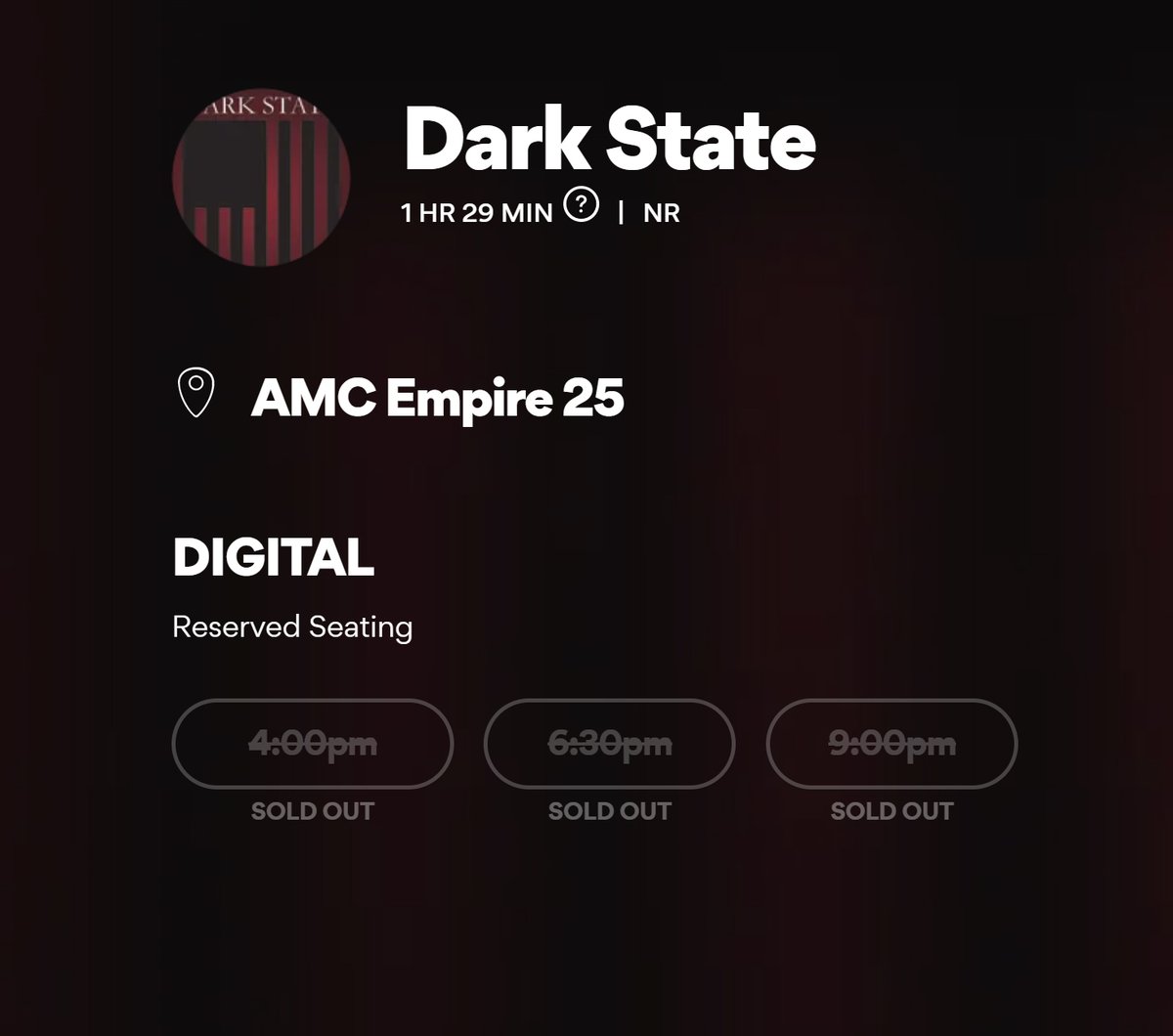 Tickets on Sale Now! @AMC NYC Friday shows are already sold out so get your tickets in advance. 
#darkstatemovie #movies #movie #film #thriller #moviescenes #Cinema #actress