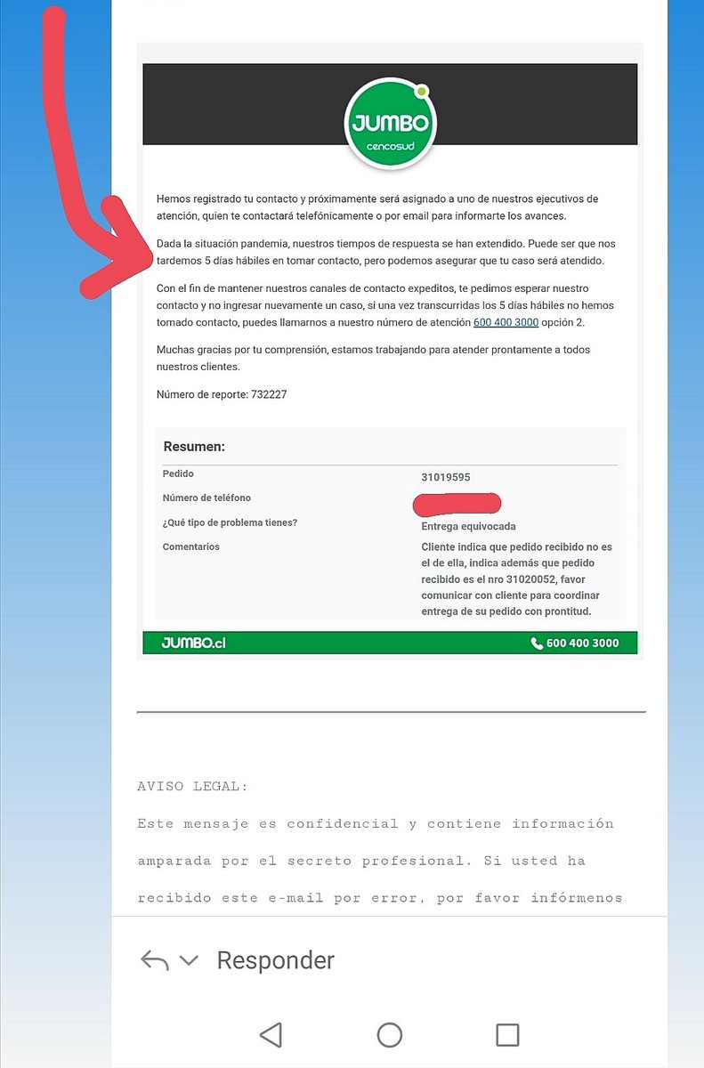 malouhulk's tweet photo. Que falta de respeto de Jumbo Chile
Hice una compra por la app, llega un "pedido" al revisar las cosas me percató que es el pedido de otra persona!! Reclamo y me dicen que quizá tarde 5 días hábiles en contactarme?!!! @JumboChile https://t.co/HW40QiF83P