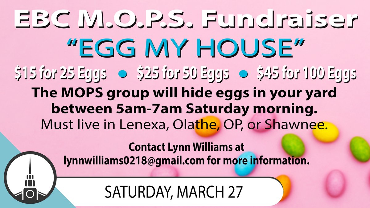 EmmanuelOPKS's tweet photo. Support our Mothers of Preschoolers by donating to have your house "egged" with 25, 50, or even 100 candy-filled Easter eggs on Saturday, March 27. See the flyer for all the details! https://t.co/UomgMIMjgs