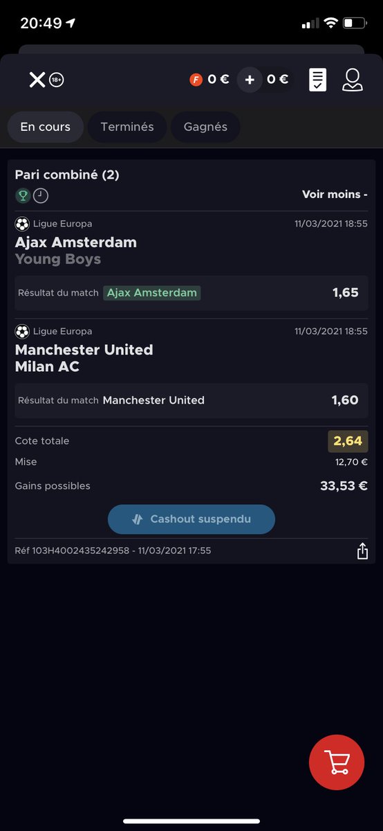 elinconnito's tweet photo. @Betclic Ça mérite 10€ de freebet pour me rattraper pour les matchs de 21h https://t.co/XVGZdbipaG