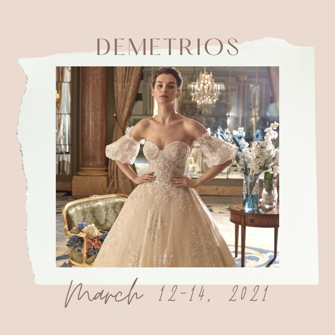 We have new <a href="/DemetriosBride/">Demetrios</a> in-store this weekend! We are so excited about these beautiful gowns!!