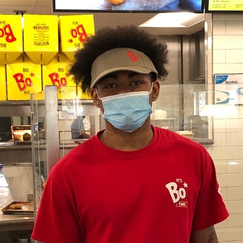 WorkChs's tweet photo. WBL Spotlight goes to Demetrius McCoy who is perfecting his teamwork and time management skills working at Bojangles in Columbia. McCoy will be attending Bethel University this fall where he will be playing football for the BU Wildcats. #WLBinTN @CHSLionNation @MCPSCTE https://t.co/YFcjBzA168
