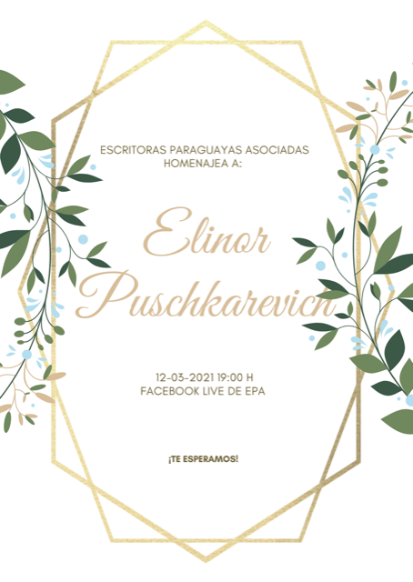 ¡1 día! 🥂 Por el Facebook Live de EPA el 12 de marzo a las 19 h 💜. 
Elinor, en palabras de Villagra Marsal, "ha sabido asomarse (...) al pozo artesiano de la memoria, logrando recaudar tanto las lejanas turbulencias como los rostros que aún pueden aprenderse con las manos".