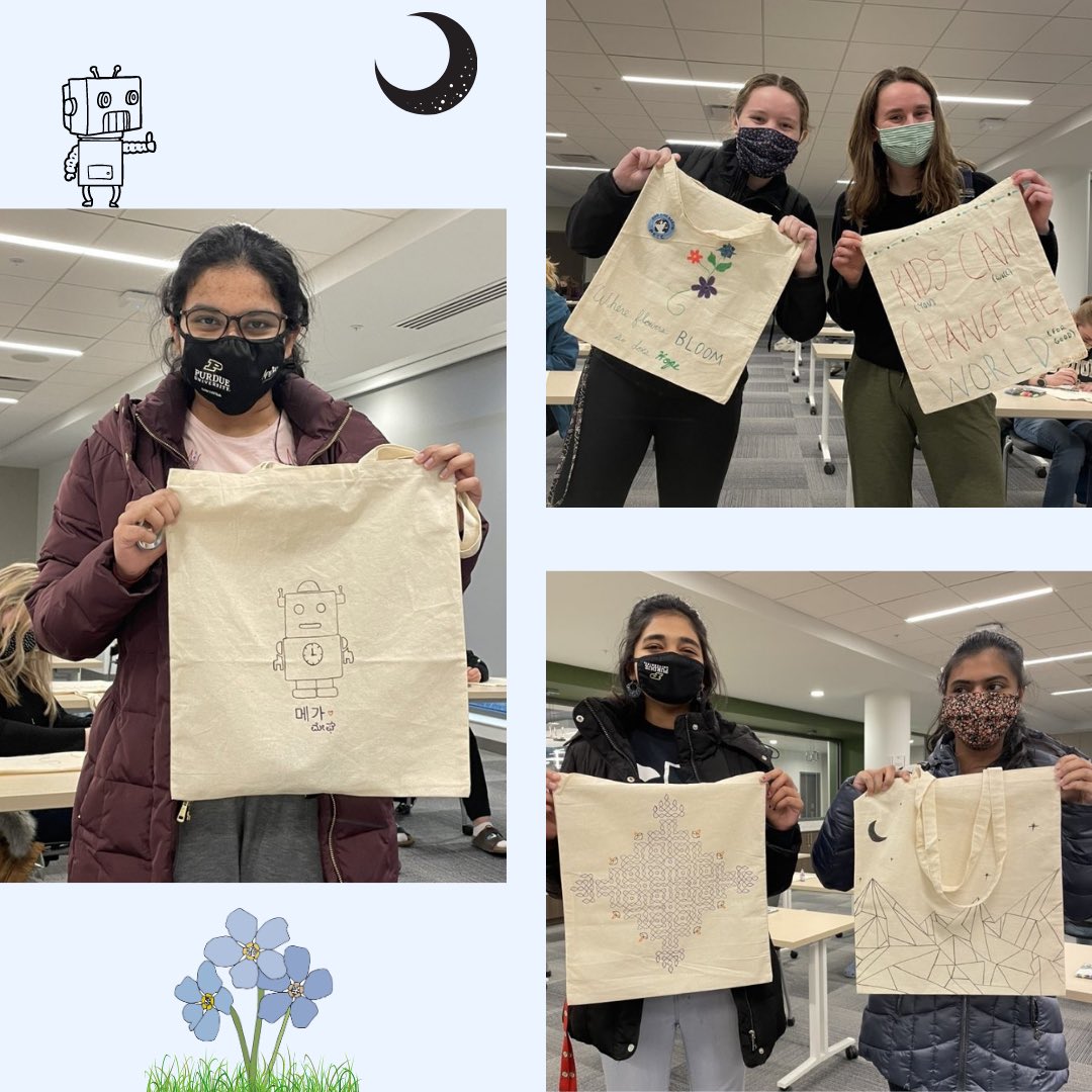 PSSCouncil's tweet photo. Check out these amazing totes you guys created last week! They all get a 10/10 🌟 and make sure to look out for future fun events you can do with us! https://t.co/w36MevnD83