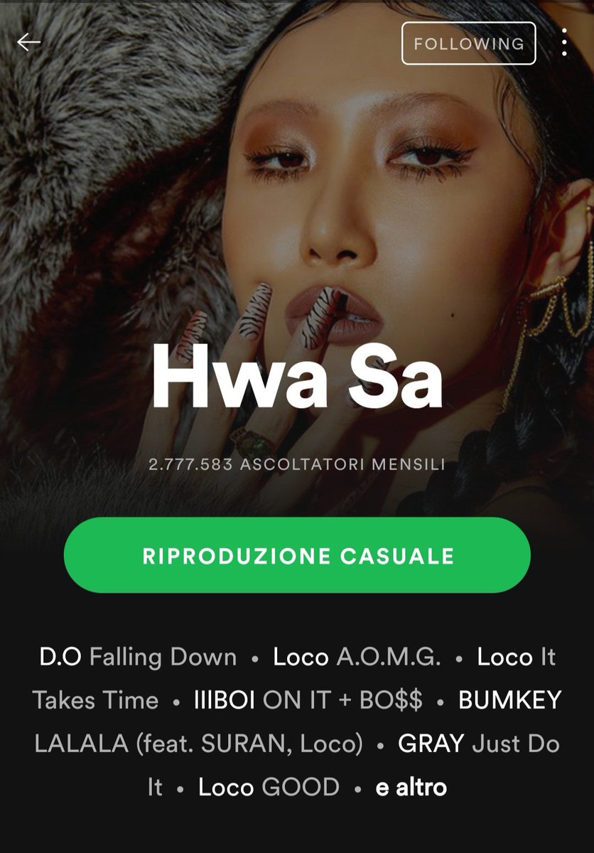 MaHwasaja's tweet photo. It looks like the shuffle play problem is not fixed yet
#MariaIsBack
HWASA IS BACK ON SPOTIFY
๋ง๋ง๋ฌด ํ์ฌ #HwaSa #ํ์ฌ #ๅ่ #ใใกใต @RBW_MAMAMOO https://t.co/TQdCUwfcCz