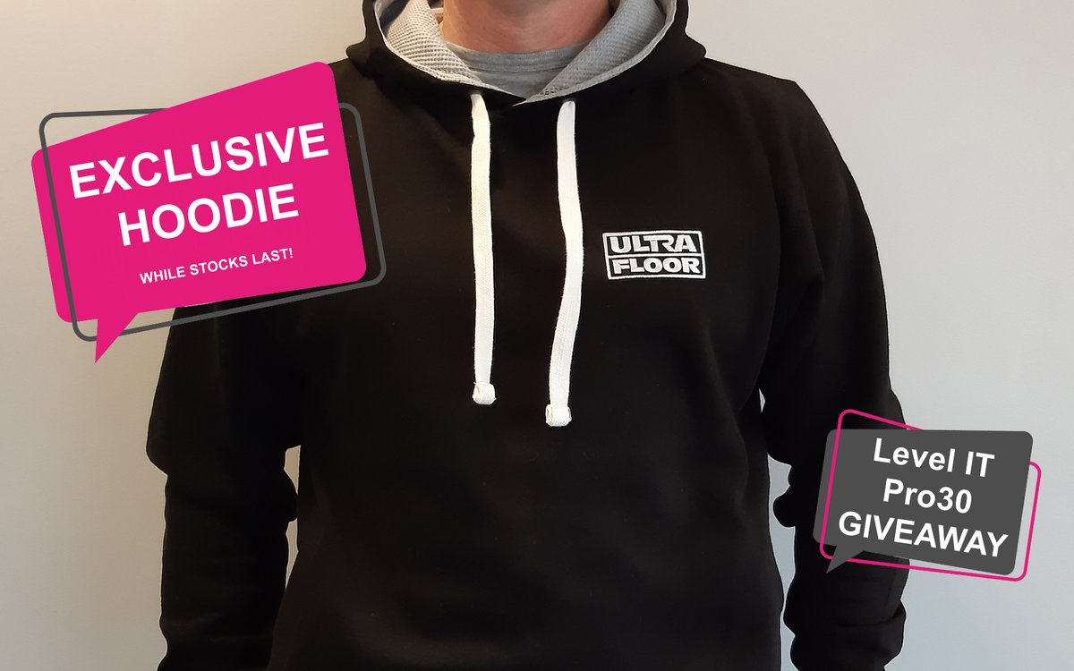 Want an exclusive UltraFloor hoody? For a limited time, we are giving away an UltraFloor hoody with every customer's first full pallet order of Level IT Pro30. DM us for offer T&amp;Cs. Available while stocks last ow.ly/ZkOL50DRc4i #FreeHoody #Giveaway #Pro30