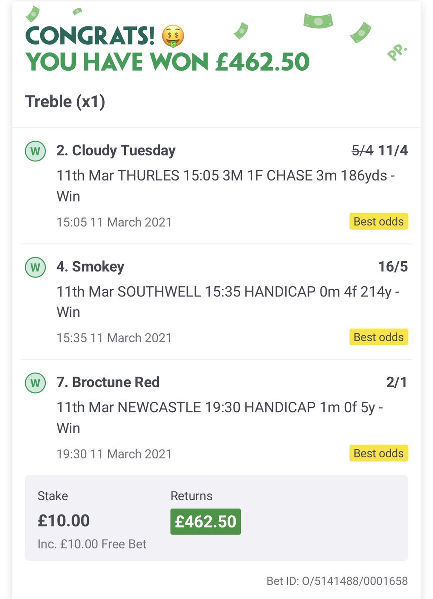 cdimpey's tweet photo. @myracingtips Double boomage...did treble and also added in Nap as well https://t.co/h2X9HrU17u