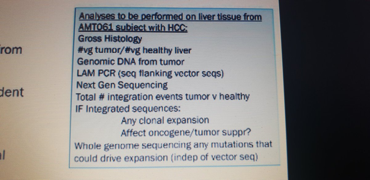 Brianhemophilia's tweet photo. Monahan at #GTBD on monitoring of liver health in GT. He outlines the analyses to be performed following the recent HCC in the AMT061 FIX trial. He emphasizes importance of routine follow up with imaging and fibroscan on GT recipients https://t.co/qJHEcCj4iS