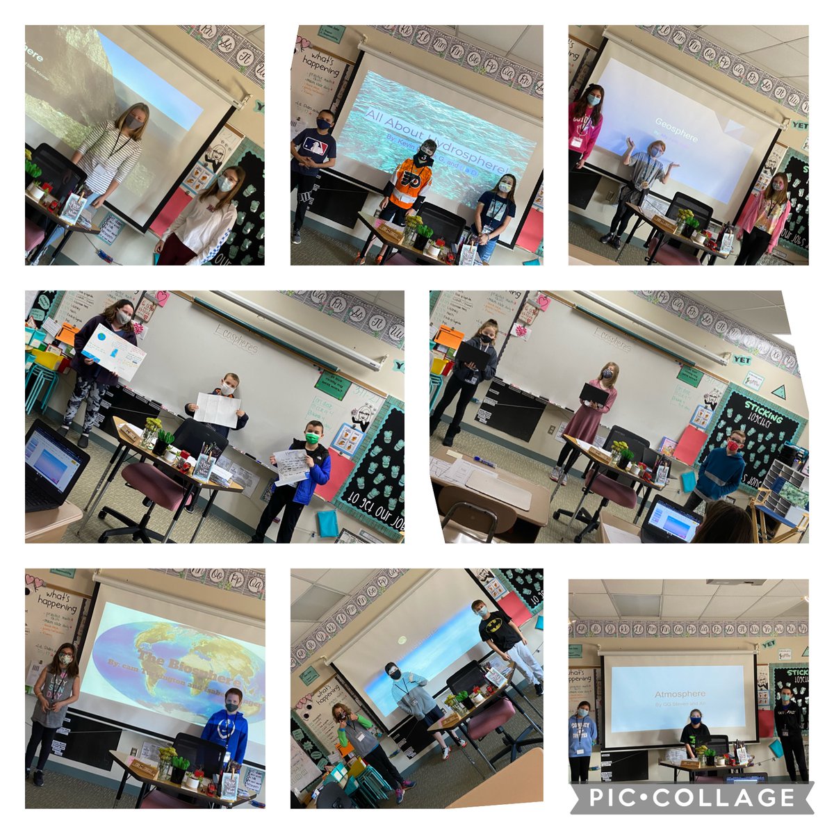 Mrs. Gogny’s class shared their ecosphere expertise with each other. We love to collaborate to learn about new things. Kids teaching kids = FUN! #Coney158RocksRemote #Conley158RocksHybrid