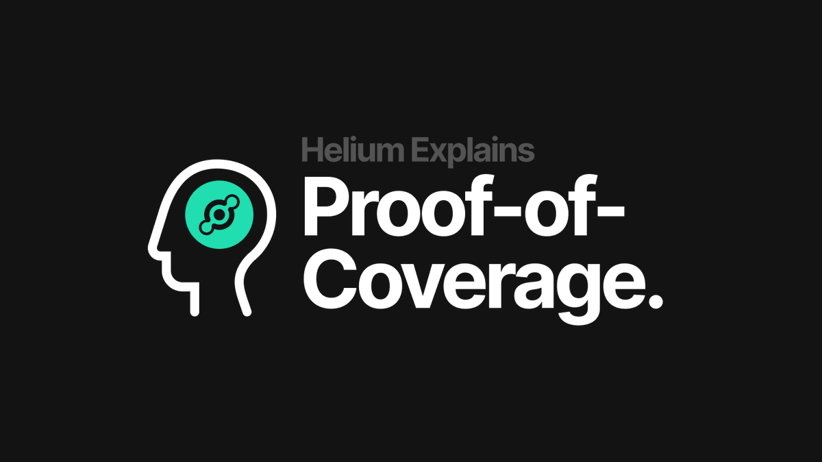 The  @Helium Blockchain uses a novel work algorithm called “Proof of Coverage” (PoC). PoC verifies, on an ongoing basis, that Hotspots are honestly representing their location and the wireless coverage created.