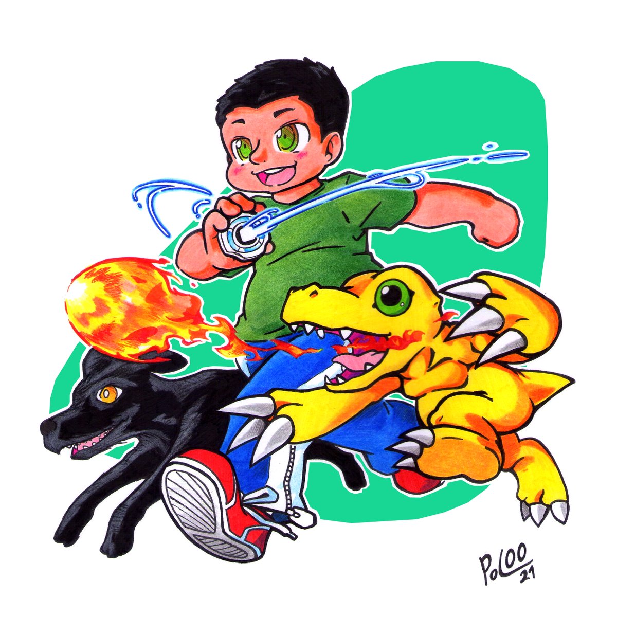 Xipikaiser's tweet image. Muchas Gracias al gran @PabloMelk por su obra de arte y mi nueva imagen en las redes sociales. @DNC_DS  #Xipi #Agumon #Nanaki #DigiviceAdventure2020 #DigimonSigueVIVOenESPAÑA