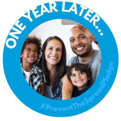 APIC's tweet photo. Show your support for #PreventTheSpreadPledge, commemorate the day, and how far we have all come this year with the #OneYearLater Twibbon on your Twitter and Facebook profile images. Add this profile image overlay to your social media profile here: https://t.co/hc9tBGbS8C https://t.co/AdZnZ5WkdV