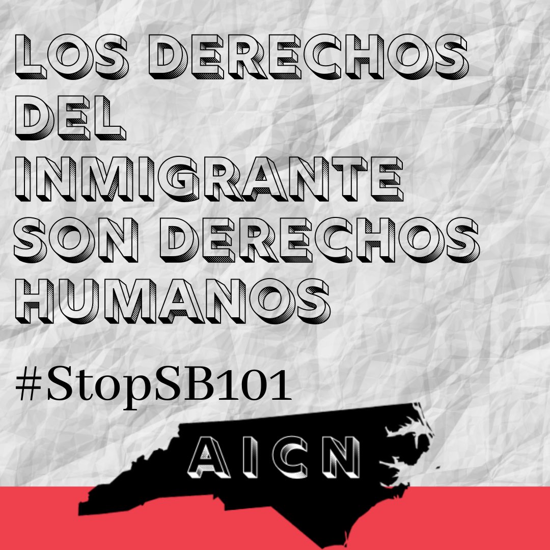 Dear @NC_Governor Cooper: #StopSB101 and #HB62‼️ Our state’s local resources should not be used to support an extreme anti-immigrant agenda.