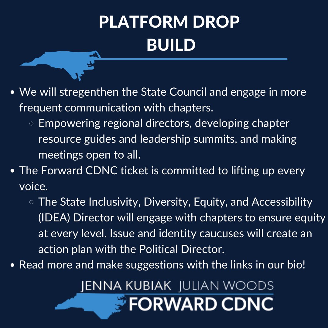Hey, everyone! 👋 Here’s a quick summary of our platform point of “build”- if you want to read more check out the links in our bio! You can read our current platform and make suggestions! 

More coming soon!