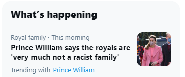 We're "very much not a racist family" but we do believe that we are better than literally everyone else simply because of the people to whom we were born.