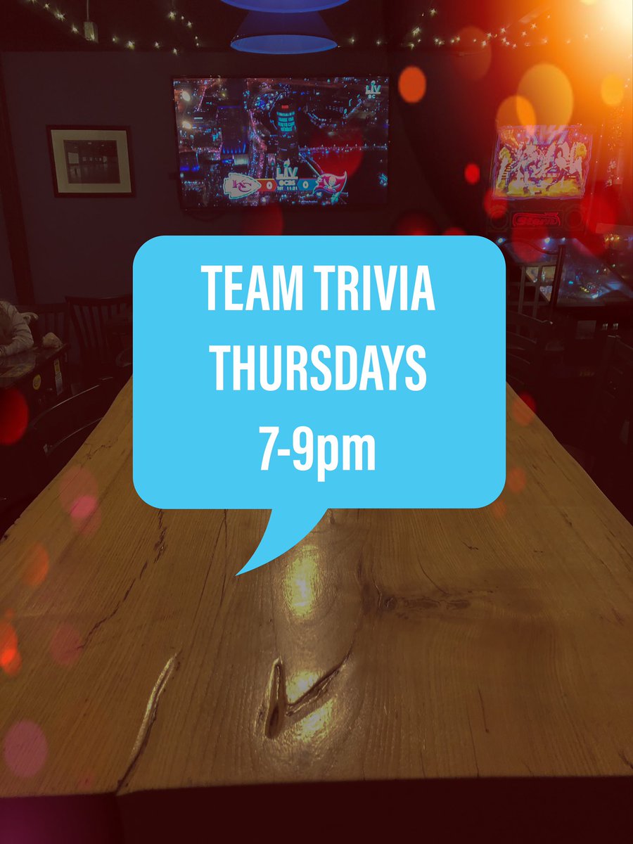 BlueStallionBC's tweet photo. Join us tonight and every Thursday for team trivia from 7-9pm. Doors open at 3pm, Salt & Vinegar starts serving at 3pm too.
#sharethelex #localtrivia #buylocal #kybeer https://t.co/zreH8sJcgP