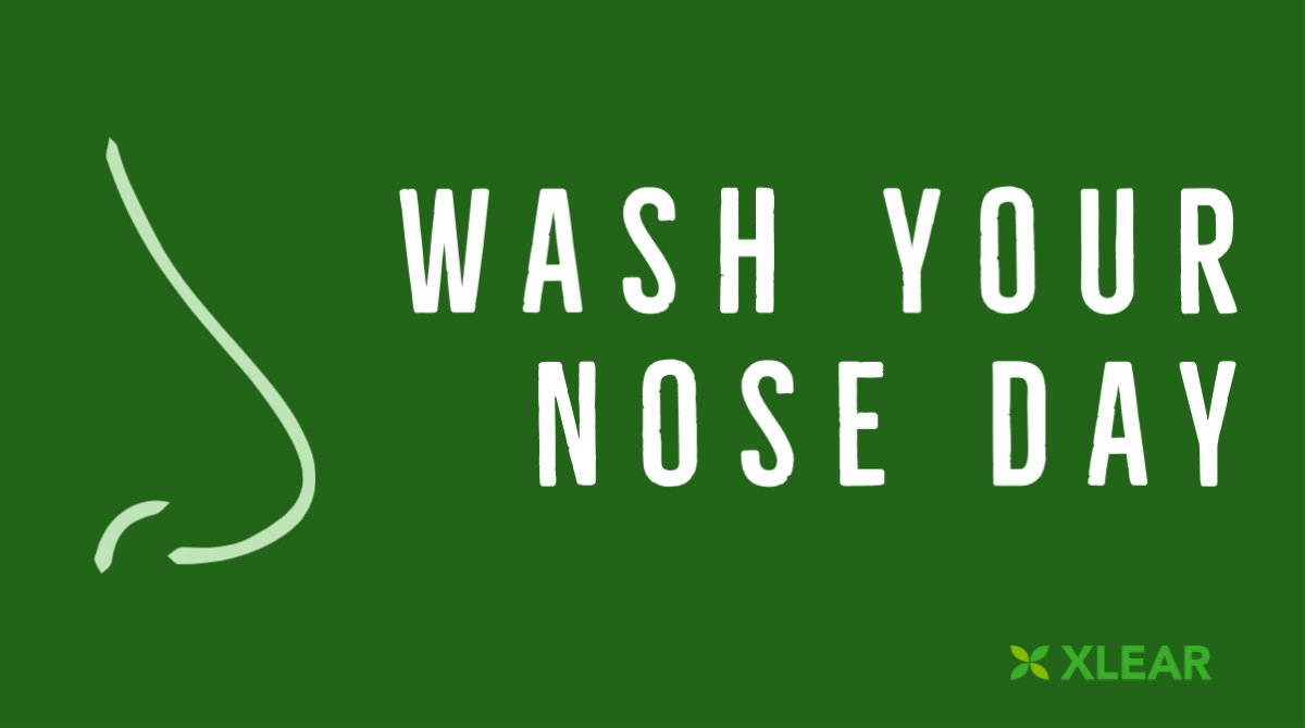 Happy Wash Your Nose Day! This day is intended to bring awareness to the importance of nose washing in your hygiene routine. 👃🏼 #WashYourNose #WashYourNoseDay #Xlear #HygieneRoutine #Health