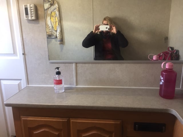 Barren COVID trailer.  Only thing missing is the chocolate. #AMC #letsdothis @catapultmanagement #daytwo