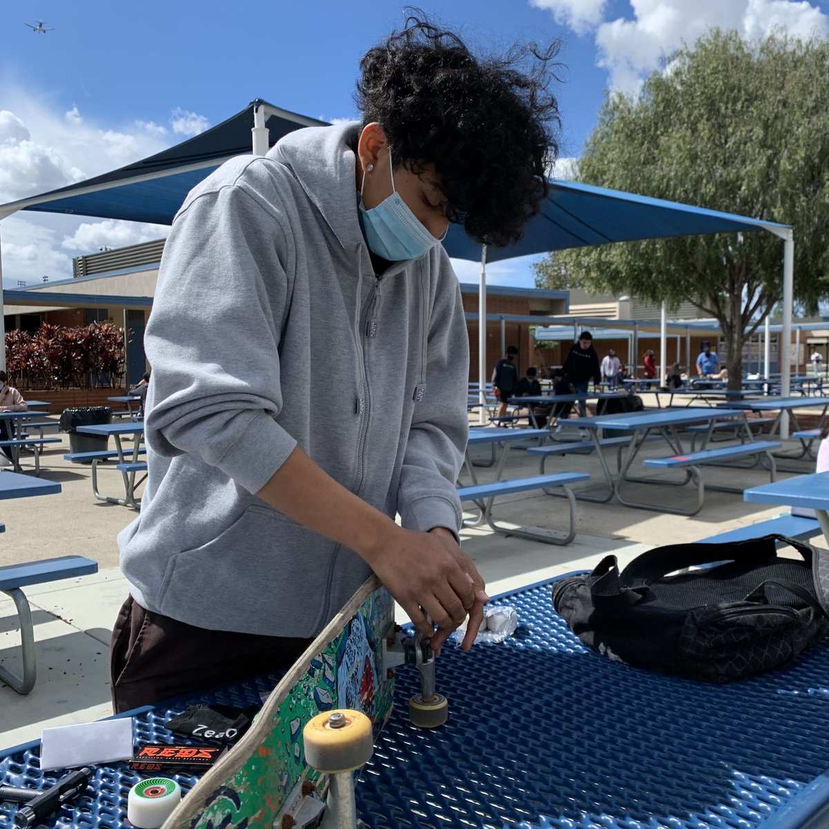 teachtorenew's tweet photo. When your 8 year old leaves her board outside for 6 months and the  rust seizes all the bearings, it makes for a great 8th grade STEAM project during lunch recess. #problemsolving #engineering #passionproject #teamCTMS https://t.co/9MTPo0gKHv