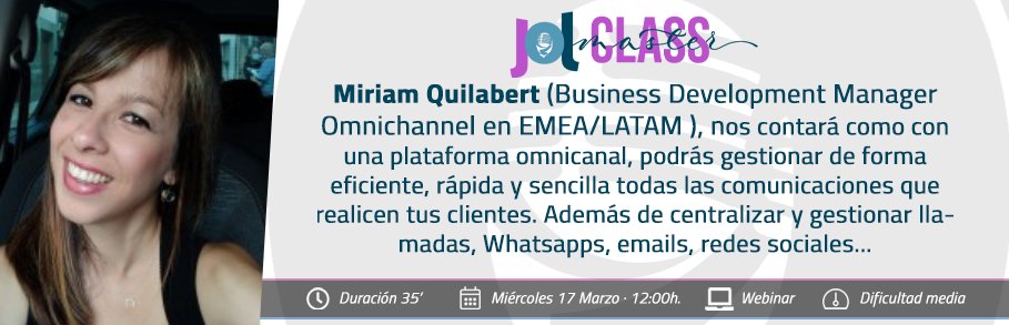 Correduidea's tweet photo. El próximo miércoles 17 a las 12:00 horas, Miriam Quilabert de @CentribalGlobal Nos hablará sobre omnicanalidad. No te lo pierdas. https://t.co/yoceiFU9XN