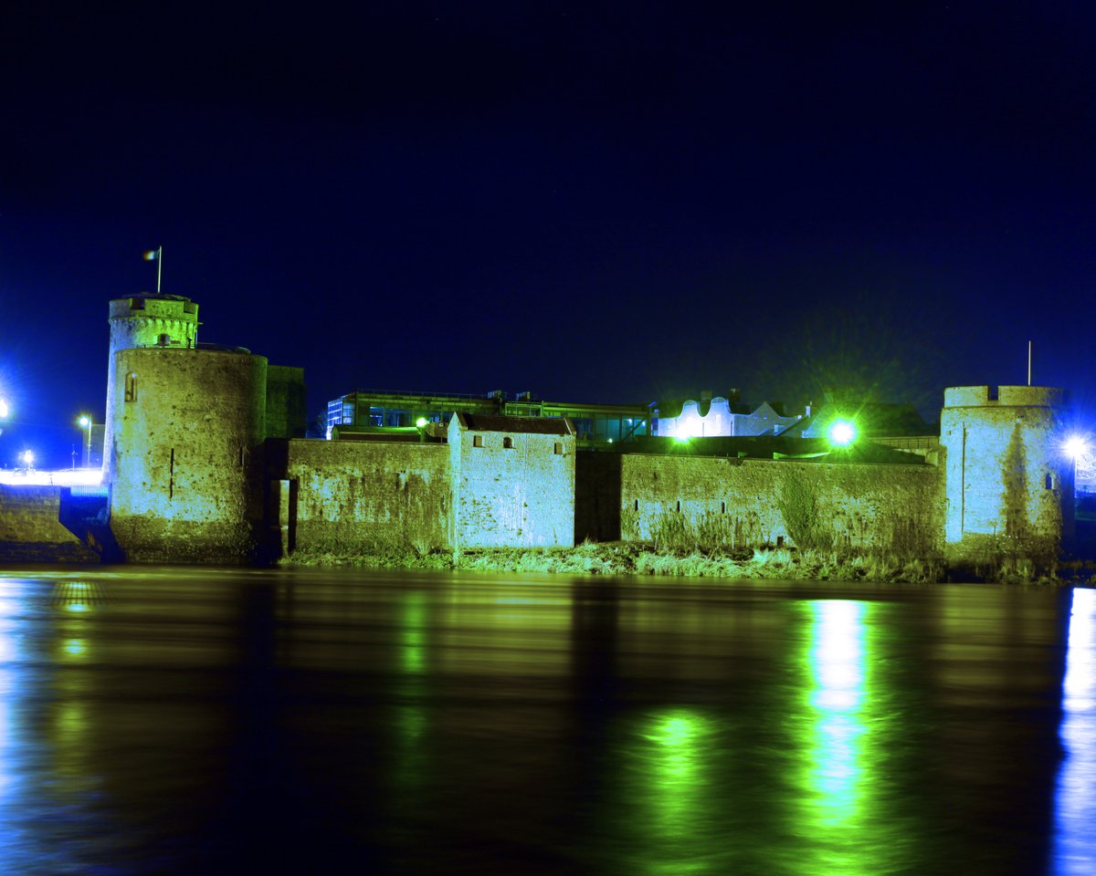 King John's castle in Green for St Patrick's day