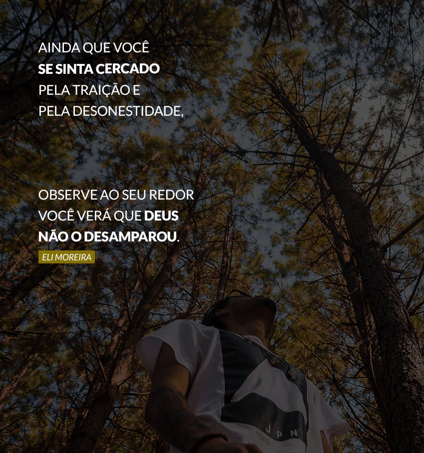 eli_moreira's tweet photo. Como os sentimentos de destruição pelos quais somos acometidos parecem ter o poder de nos cegar para o fato de que Deus anda conosco. Por isto erga seus olhos! https://t.co/ZhG4NkEivF