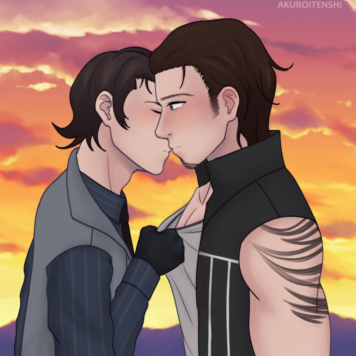 Akuroitenshi's tweet photo. @CrisErika14 loves these two old men and I love them too so our monthiversary was the perfect excuse for me to draw them.
#RegClar https://t.co/AWzrbVLVj9