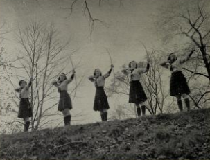 branksomehall's tweet photo. With a second Clubs Fair coming up next Wednesday, we're visiting the vaults and it's clear that archery was a big hit in 1948. Best wishes to our students for a restful long weekend, whatever you're aiming for. #TBT #BHAlum https://t.co/TD8MX643pi