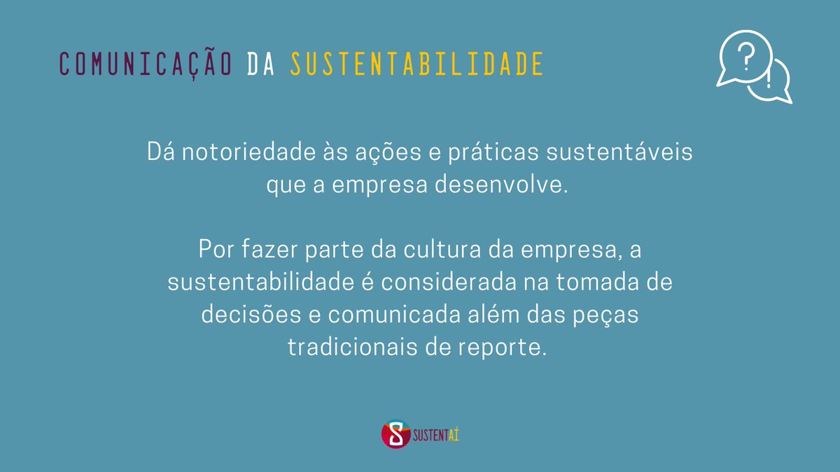 sustentavell's tweet photo. Você sabe qual a diferença de Comunicação da Sustentabilidade, Comunicação para Sustentabilidade e Sustentabilidade da Comunicação? Veja as definições que estão no Segundo o Guia de Comunicação e Sustentabilidade, do CEBDS. #meioambiente #comunicação #sustentabilidade #cebds https://t.co/EOI1DQvsU1