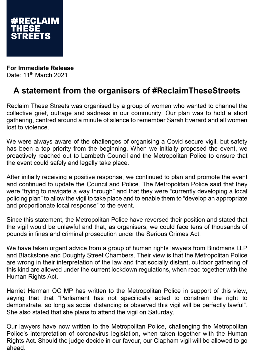 ReclaimTS's tweet photo. URGENT UPDATE: police want us to pull the event and are threatening to prosecute organisers. We're working with human rights lawyers to challenge this, but we need your help 👇👇

#ReclaimTheseStreets

https://t.co/HLkvZ4fNwK https://t.co/NboEaFGLs0