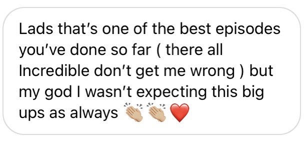 Talking Bollox Podcast (@talkingbollox_) on Twitter photo Always good to get this feedback already๐ฅ Episode 15 with <a href="/redmond_ger/">GER REDMOND</a> is live on Spotify & Apple Podcast! Check it out folks โค๏ธ Always good to get this feedback already๐ฅ Episode 15 with <a href="/redmond_ger/">GER REDMOND</a> is live on Spotify & Apple Podcast! Check it out folks โค๏ธ