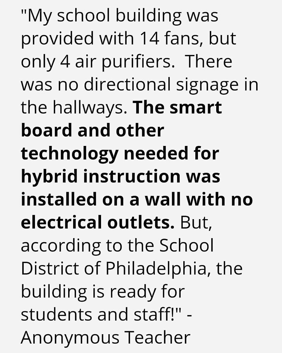 CaucusofWE's tweet photo. As a new group of #phled school staff return to their classrooms for reopening, the stories of dirty and unprepared buildings continue to come in. These situations are not safe, &amp; they're not good the learning of the few students in-person nor the majority who are still virtual. https://t.co/iHKddfsAuc