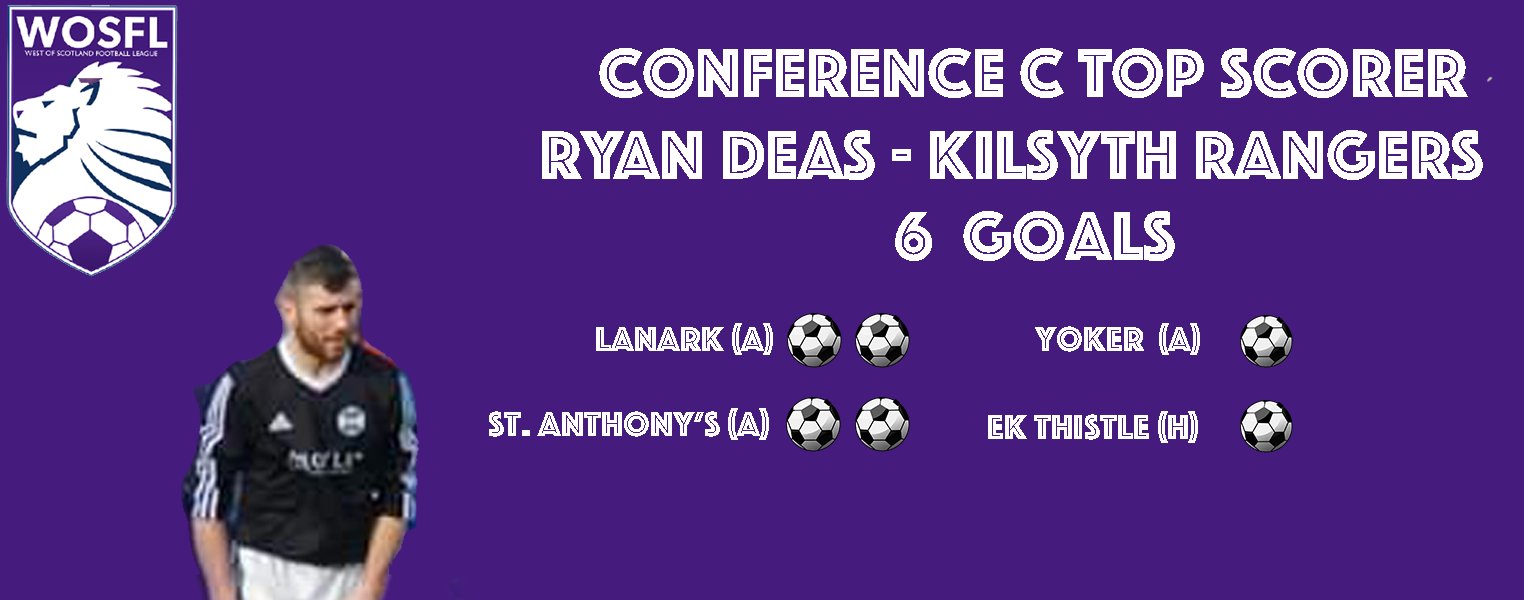 West Of Scotland Football League Third Times A Charm Our Final Topscorerthursday Is Kilsythrangers Midfielder Deasy18 Who Is Showing The Strikers The Way At The Top Of The