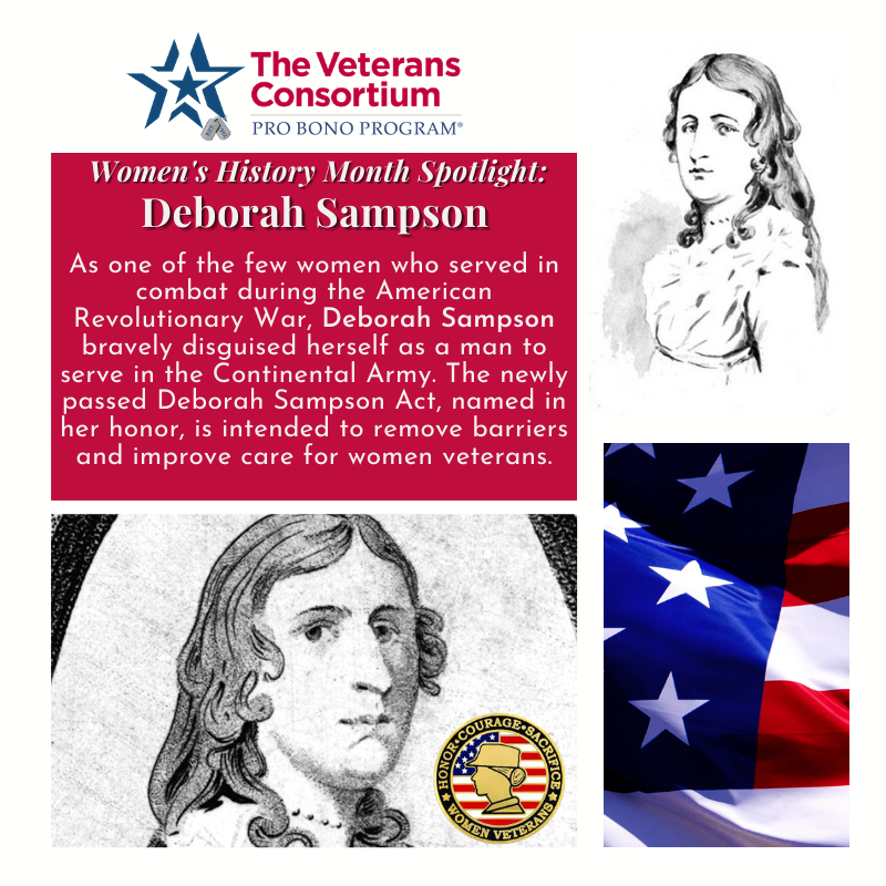 vetsprobono's tweet photo. Revolutionary War soldier, Deborah Sampson, namesake of the #deborahsampsonact, served our country with valor and is the only woman from that war to receive a full military pension.
Read more here --> https://t.co/jXbeKhKgwc
#shefoughttoo
#womenveterans
#WomensHistoryMonth https://t.co/wAEcndXboA