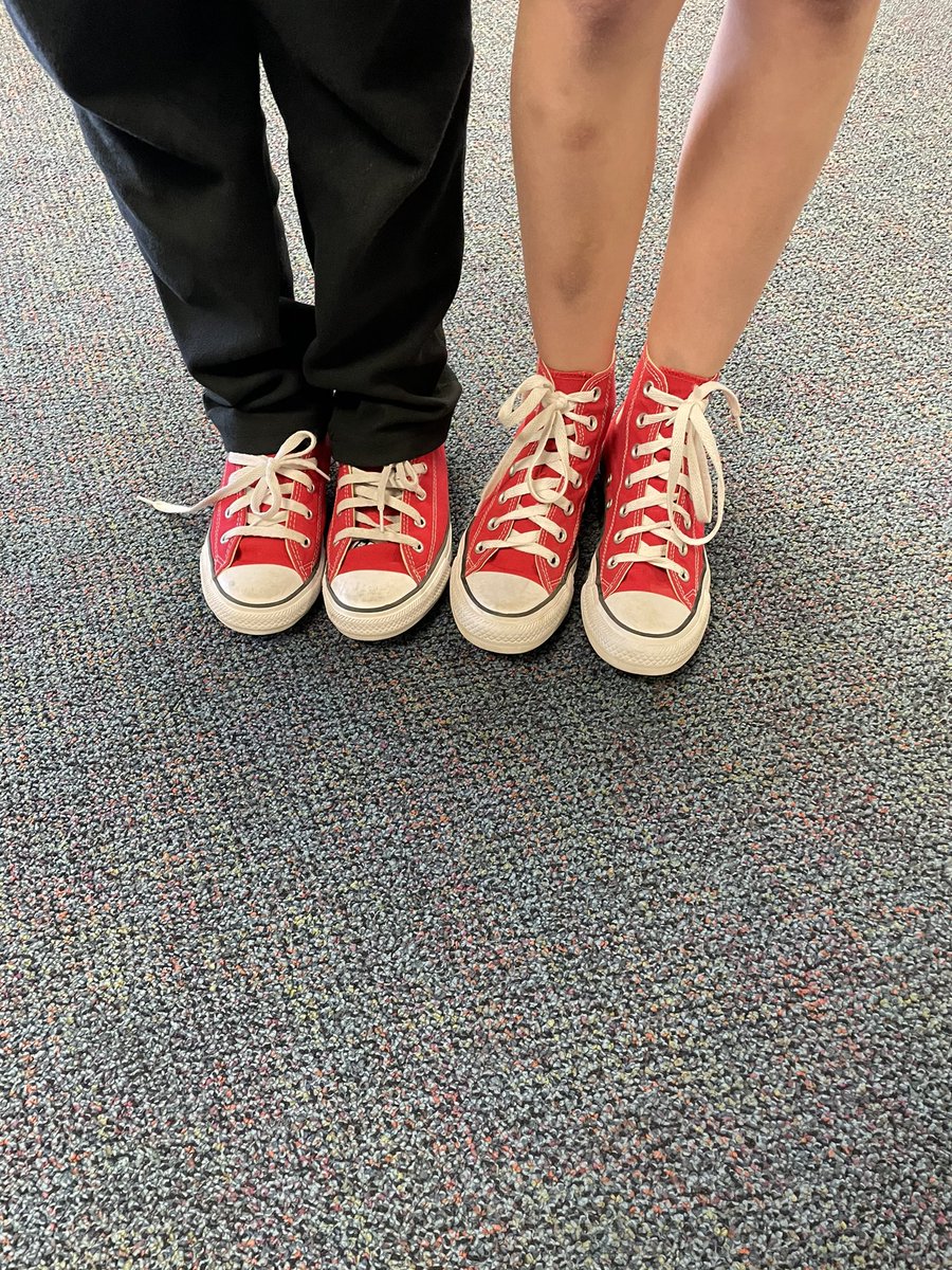 Sometimes it’s a red chucks kind of day! @MissAllfree